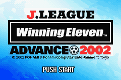 J-League Winning Eleven Advance 2002 Title Screen